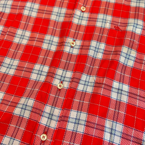 70s Vintage Menswear Plaid Western Style Button Up Formal Shirt - Picture 4 of 6